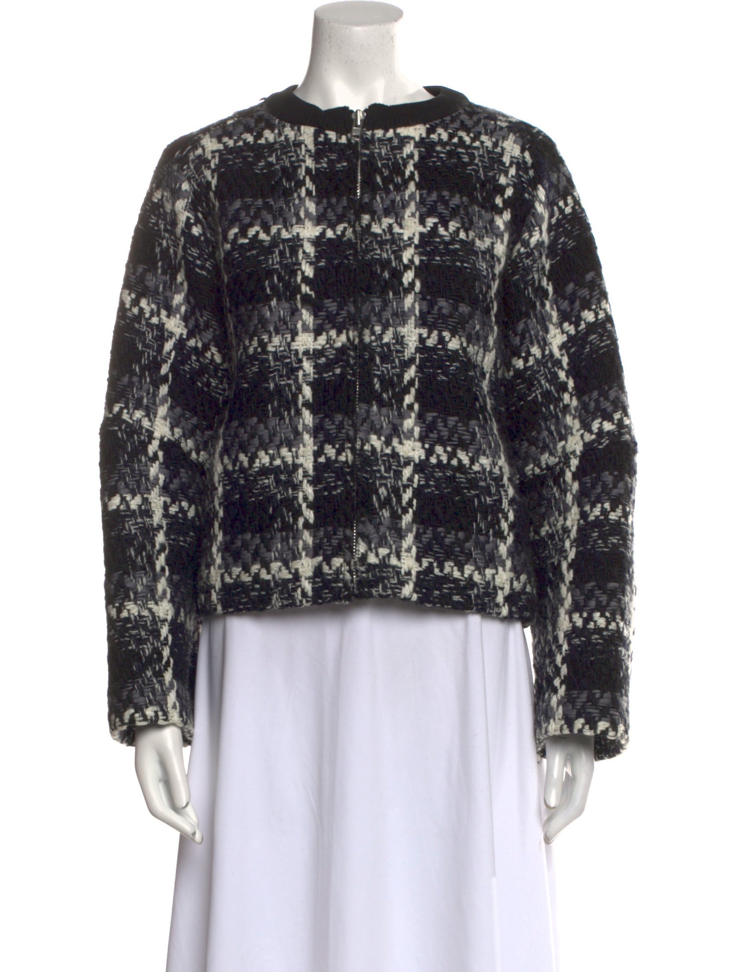 Sacai Luck Wool Tweed Pattern Sweater