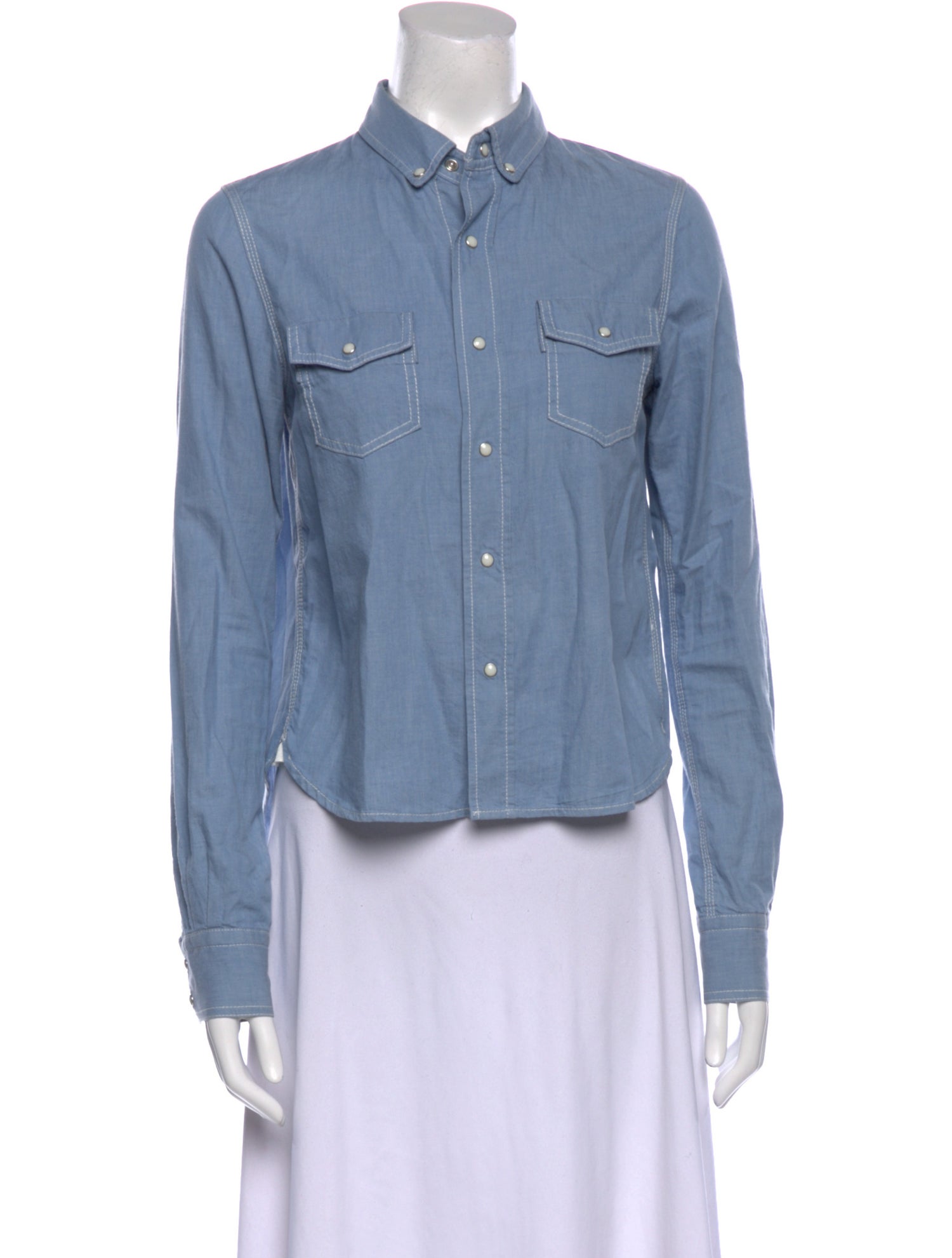 Sacai Luck Long Sleeve Button-Up Top