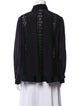 Sacai Luck Mock Neck Long Sleeve Button-Up Top