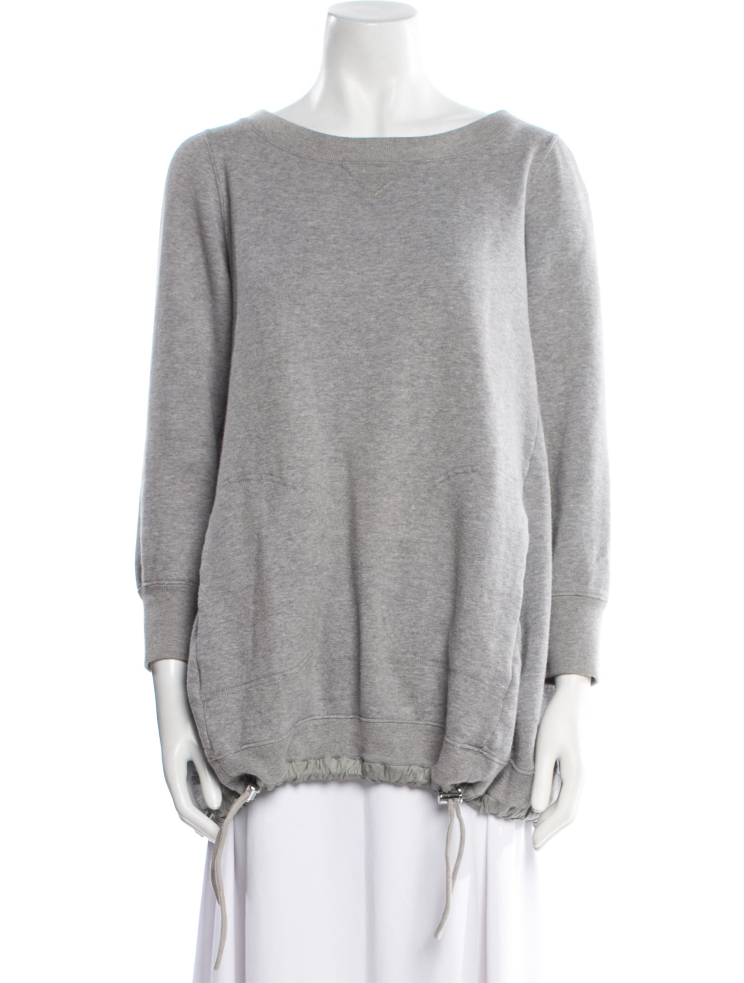 Sacai Luck Bateau Neckline Three-Quarter Sleeve Sweatshirt