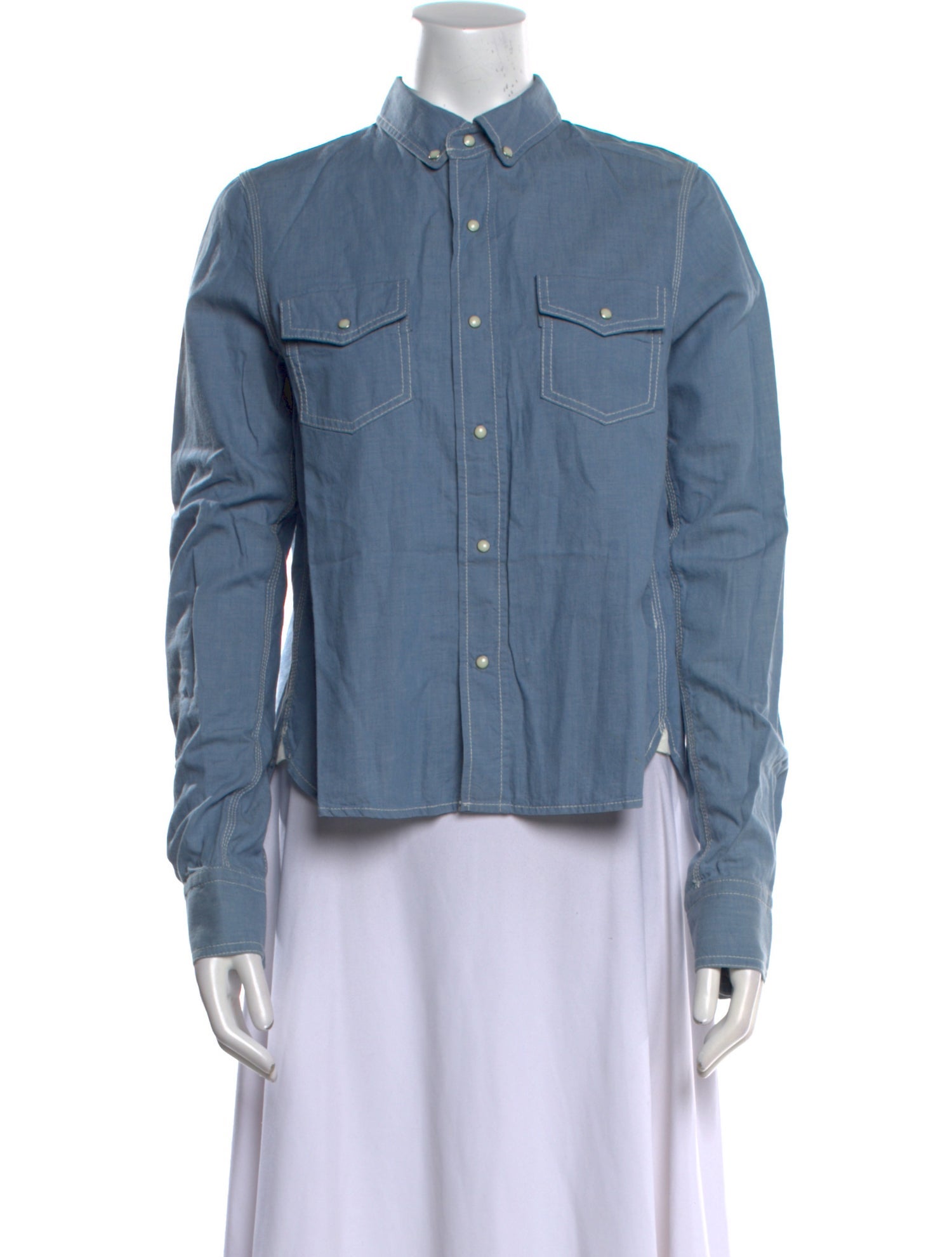 Sacai Luck Long Sleeve Button-Up Top