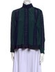 Sacai Luck Striped Mock Neck Blouse