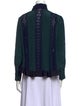 Sacai Luck Striped Mock Neck Blouse