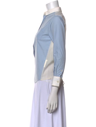 Sacai Luck Three-Quarter Sleeve Button-Up Top