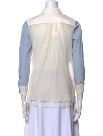 Sacai Luck Three-Quarter Sleeve Button-Up Top