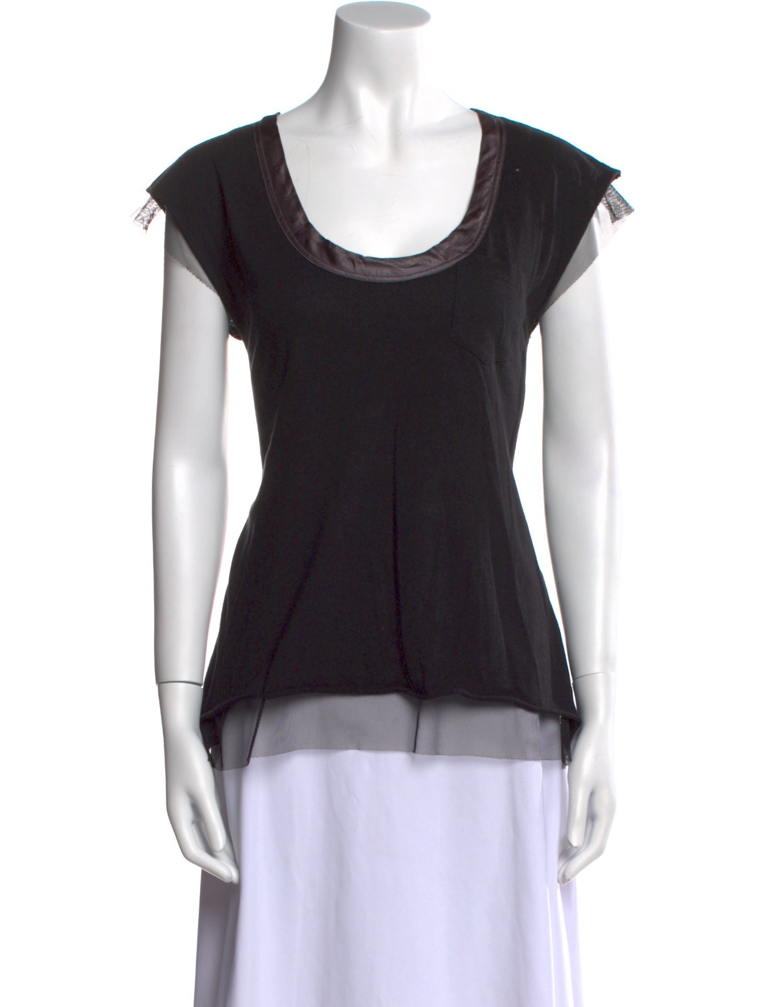 Sacai Luck Scoop Neck Short Sleeve T-Shirt