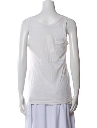 Sacai Luck Scoop Neck Sleeveless Top