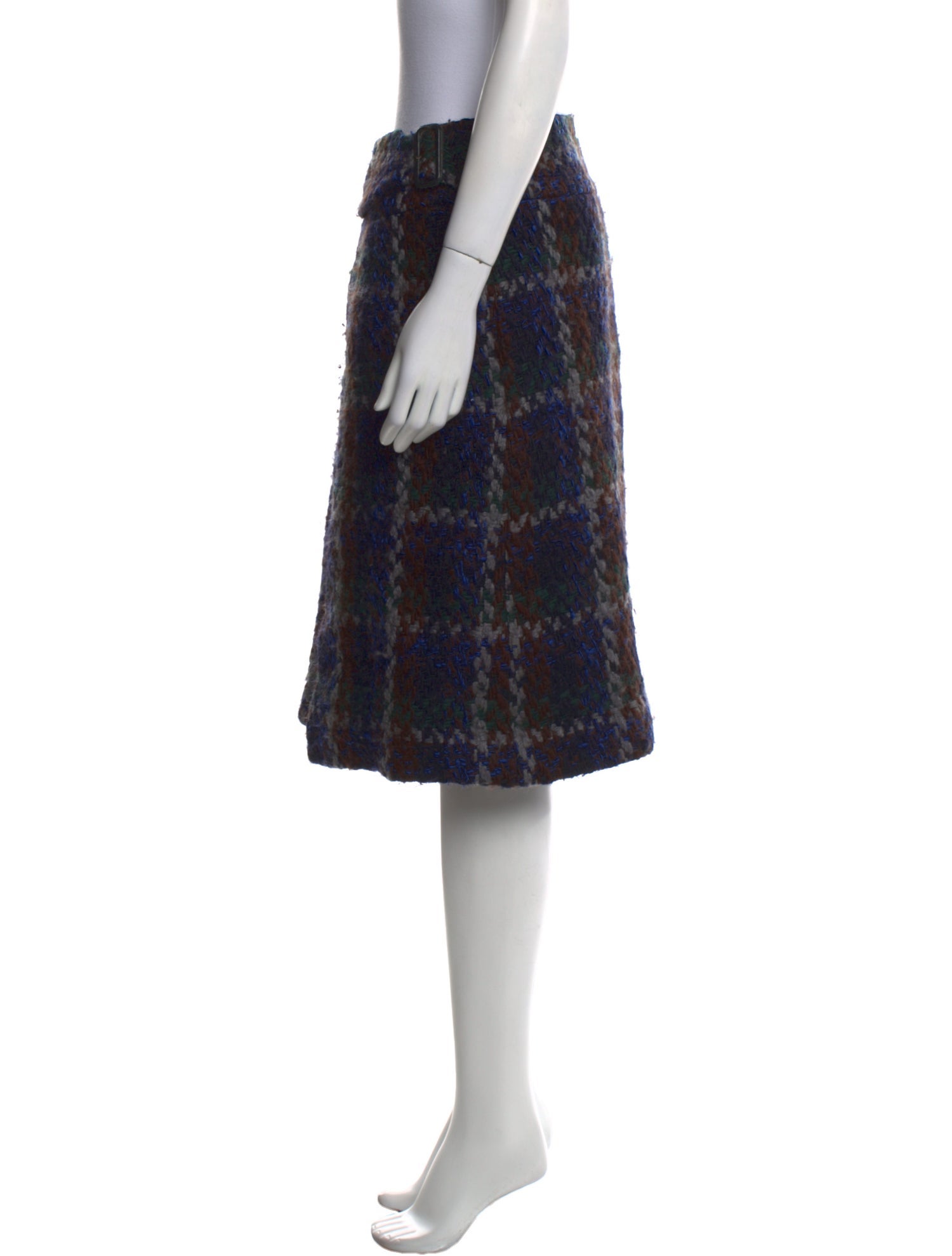 Sacai Luck Wool Knee-Length Skirt