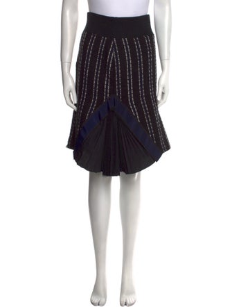 Sacai Luck Striped Knee-Length Skirt
