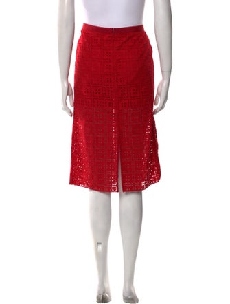 Sacai Luck Eyelet Trim Knee-Length Skirt
