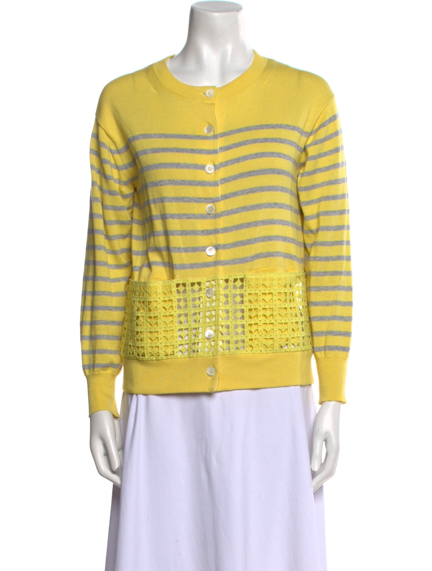 Sacai Luck Striped Scoop Neck Sweater