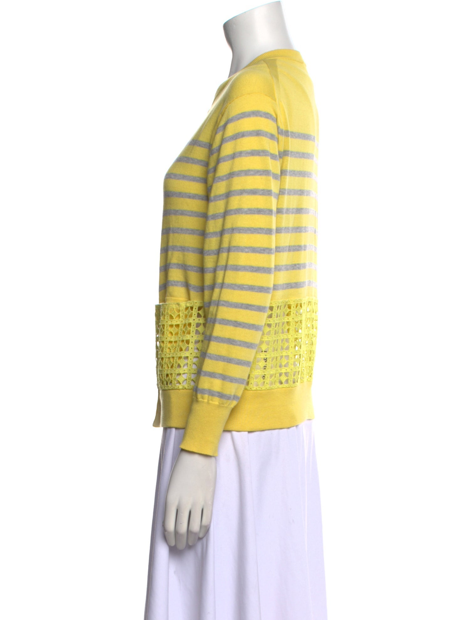 Sacai Luck Striped Scoop Neck Sweater