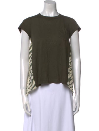 Sacai Luck Crew Neck Short Sleeve Crop Top