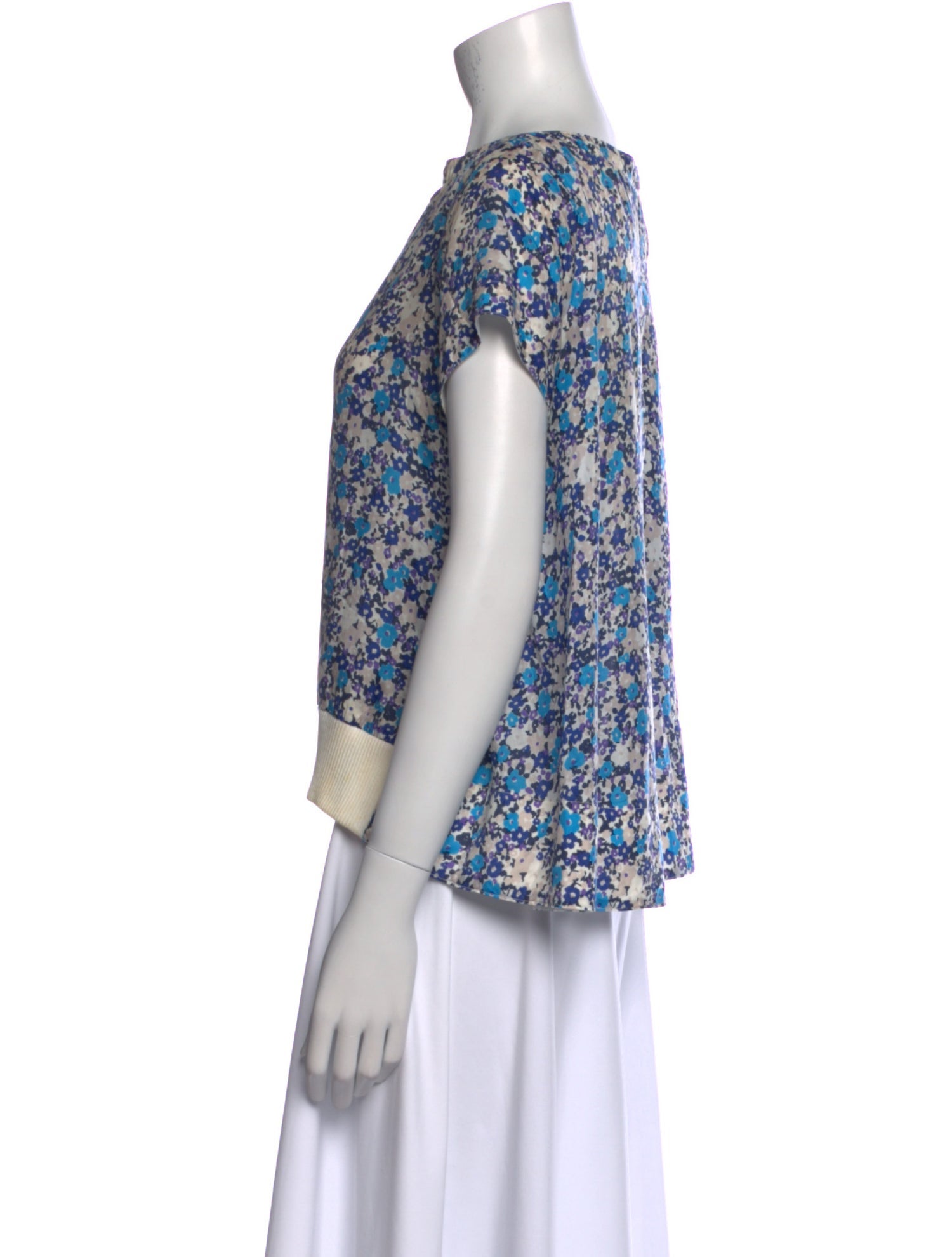 Sacai Luck Printed Bateau Neckline Top