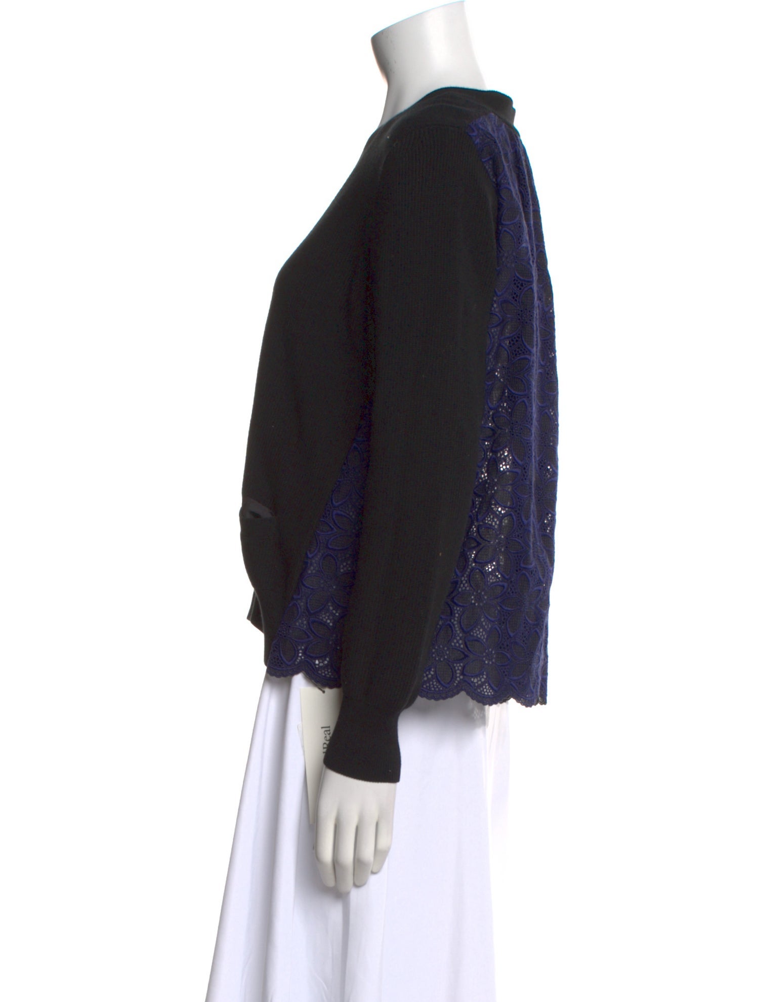 Sacai Luck Eyelet V-Neck Sweater