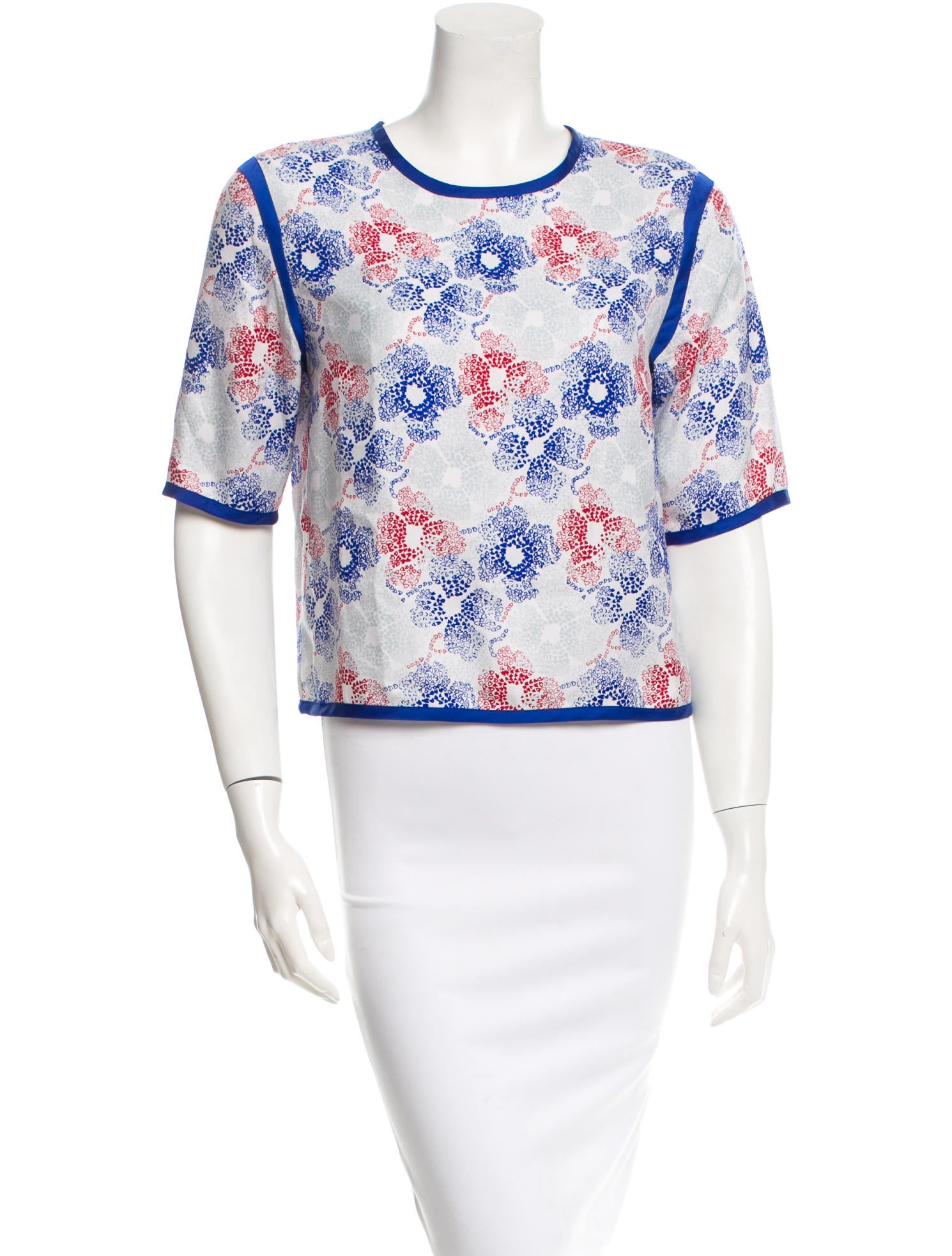 Piamita Silk Printed Top Clothing W4I20127 The RealReal