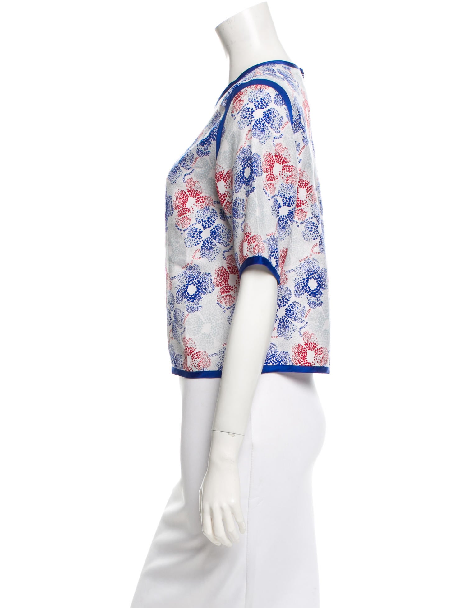 Piamita Silk Printed Top Clothing W4I20127 The RealReal