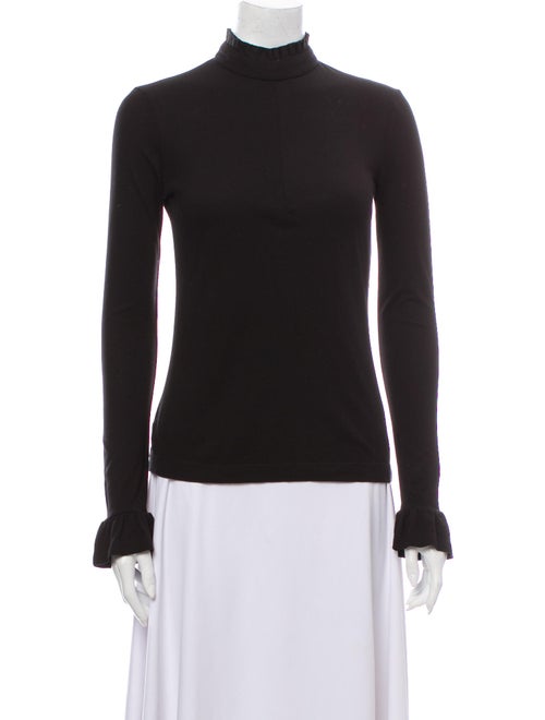 Mother of Pearl Turtleneck Long Sleeve Top Black