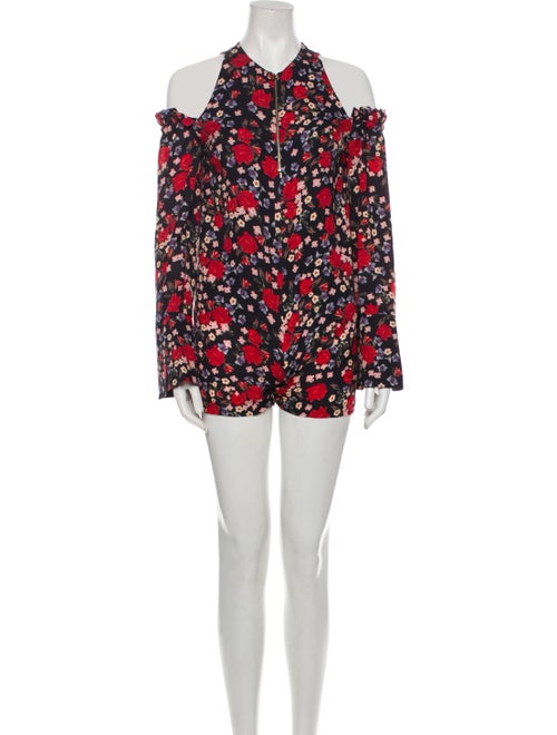 Mother of Pearl Floral Print V-Neck Romper