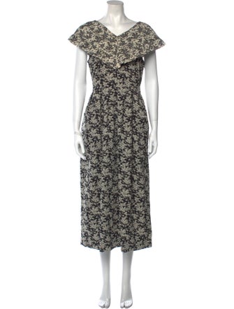 Mother of Pearl Floral Print Long Dress