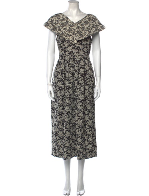 Mother of Pearl Floral Print Long Dress