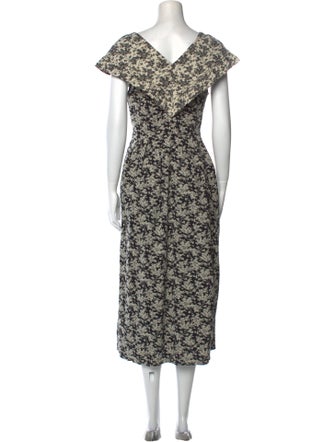 Mother of Pearl Floral Print Long Dress