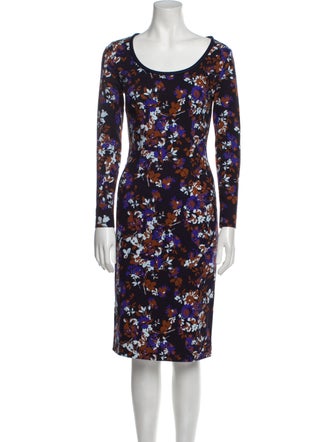 Mother of Pearl Floral Print Knee-Length Dress