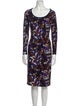 Mother of Pearl Floral Print Knee-Length Dress