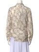 Mother of Pearl Paisley Print Long Sleeve Button-Up Top