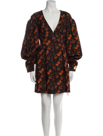 Mother of Pearl Floral Print Mini Dress