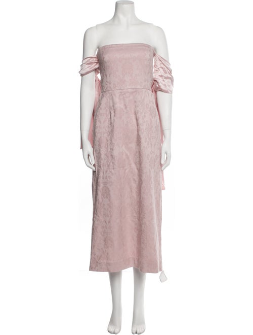 Mother of Pearl Silk Midi Length Dress