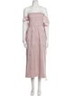 Mother of Pearl Silk Midi Length Dress