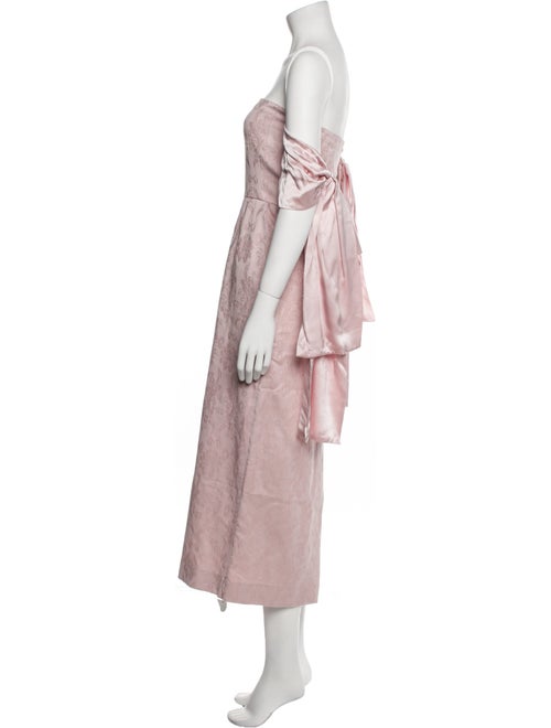 Mother of Pearl Silk Midi Length Dress