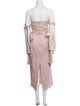 Mother of Pearl Silk Midi Length Dress