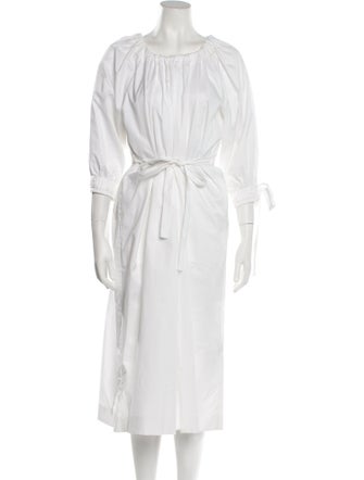 Mother of Pearl Scoop Neck Long Dress