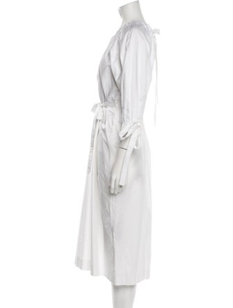 Mother of Pearl Scoop Neck Long Dress