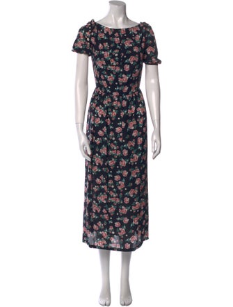 Mother of Pearl Silk Midi Length Dress