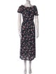 Mother of Pearl Silk Midi Length Dress