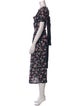 Mother of Pearl Silk Midi Length Dress