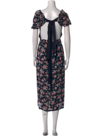 Mother of Pearl Silk Midi Length Dress