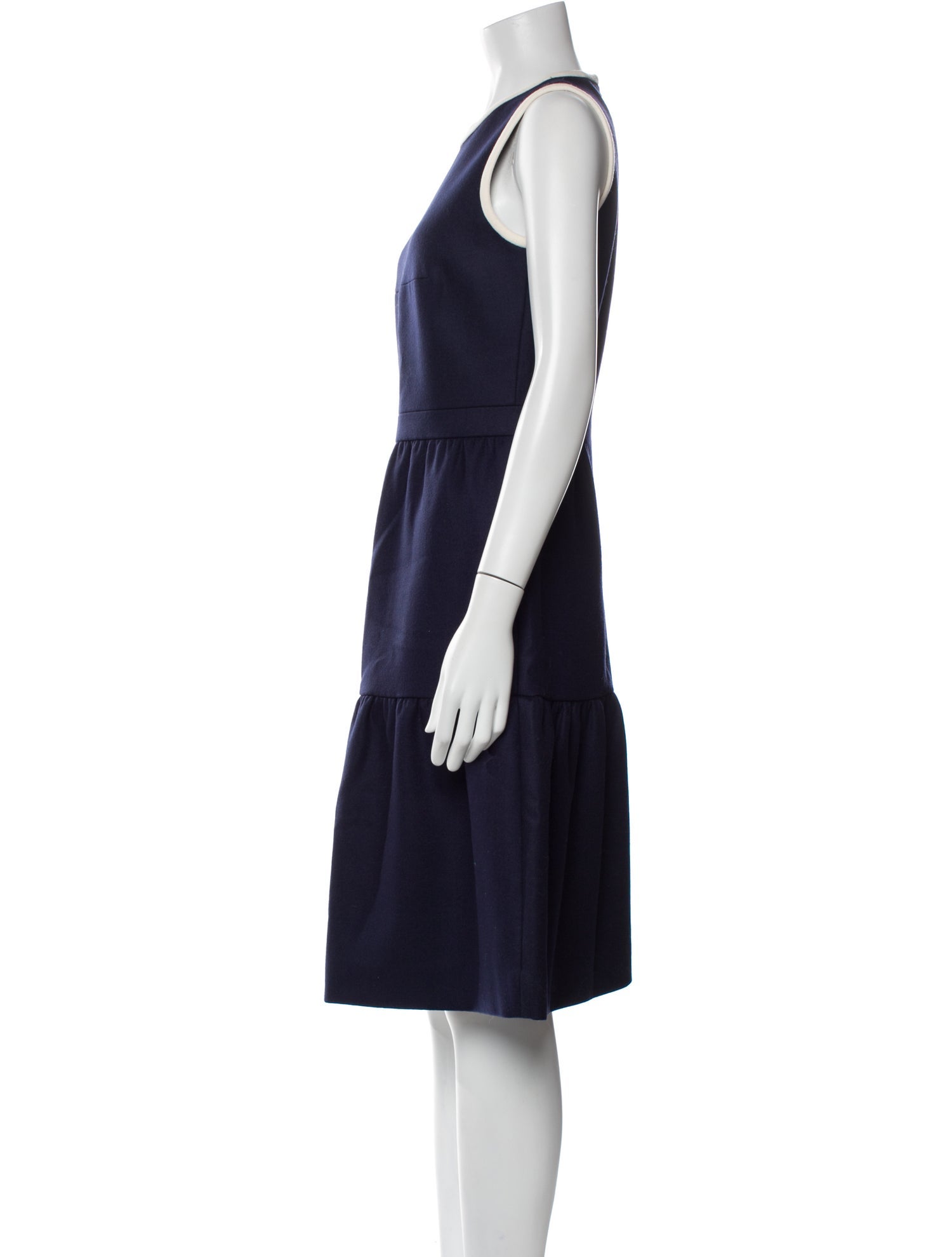 Mother of Pearl Wool Midi Length Dress