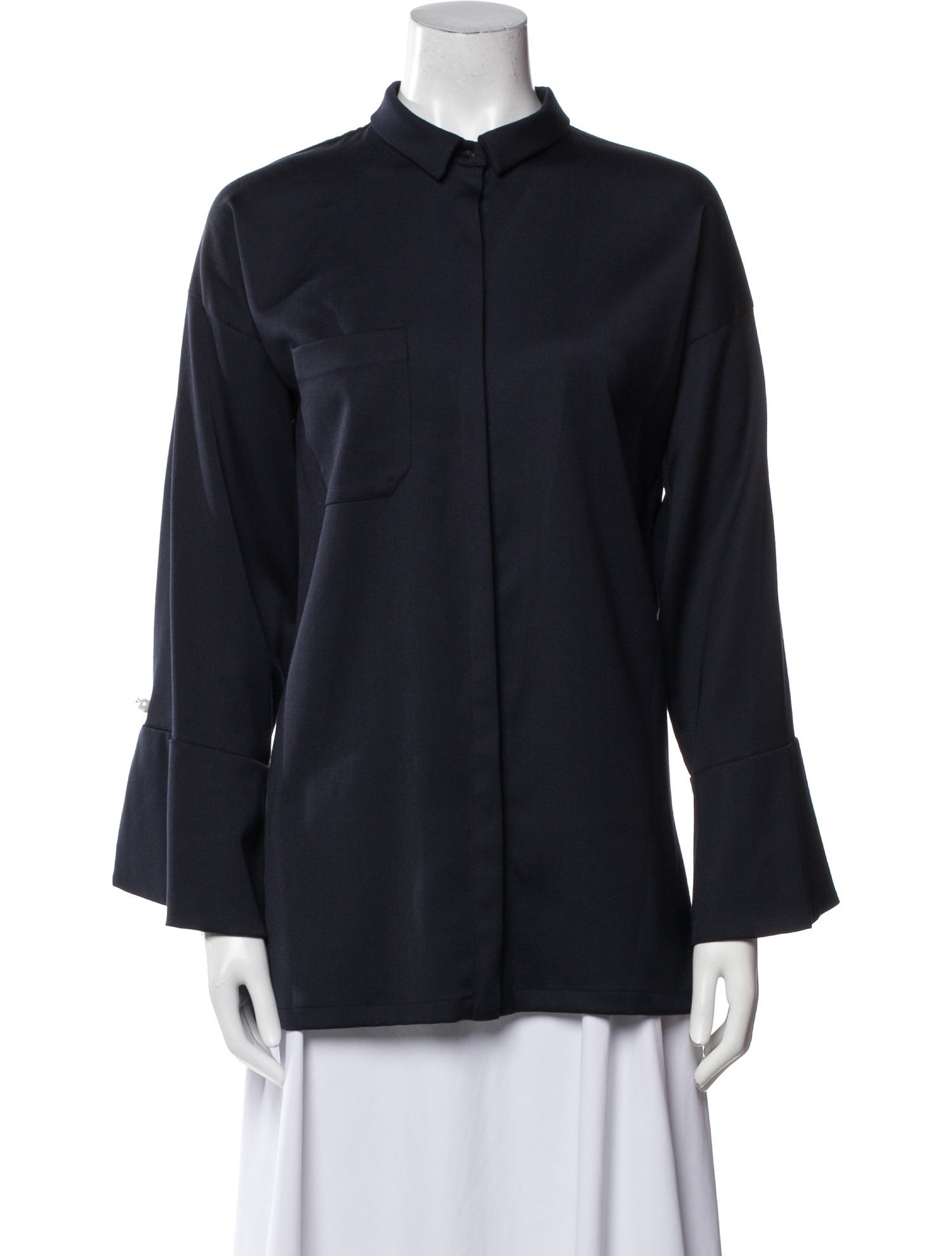 Mother of Pearl Long Sleeve Button-Up Top