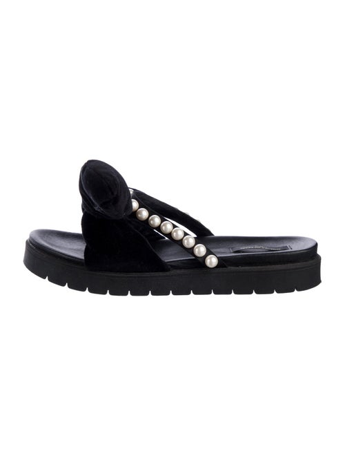 Mother of Pearl Velvet Slides