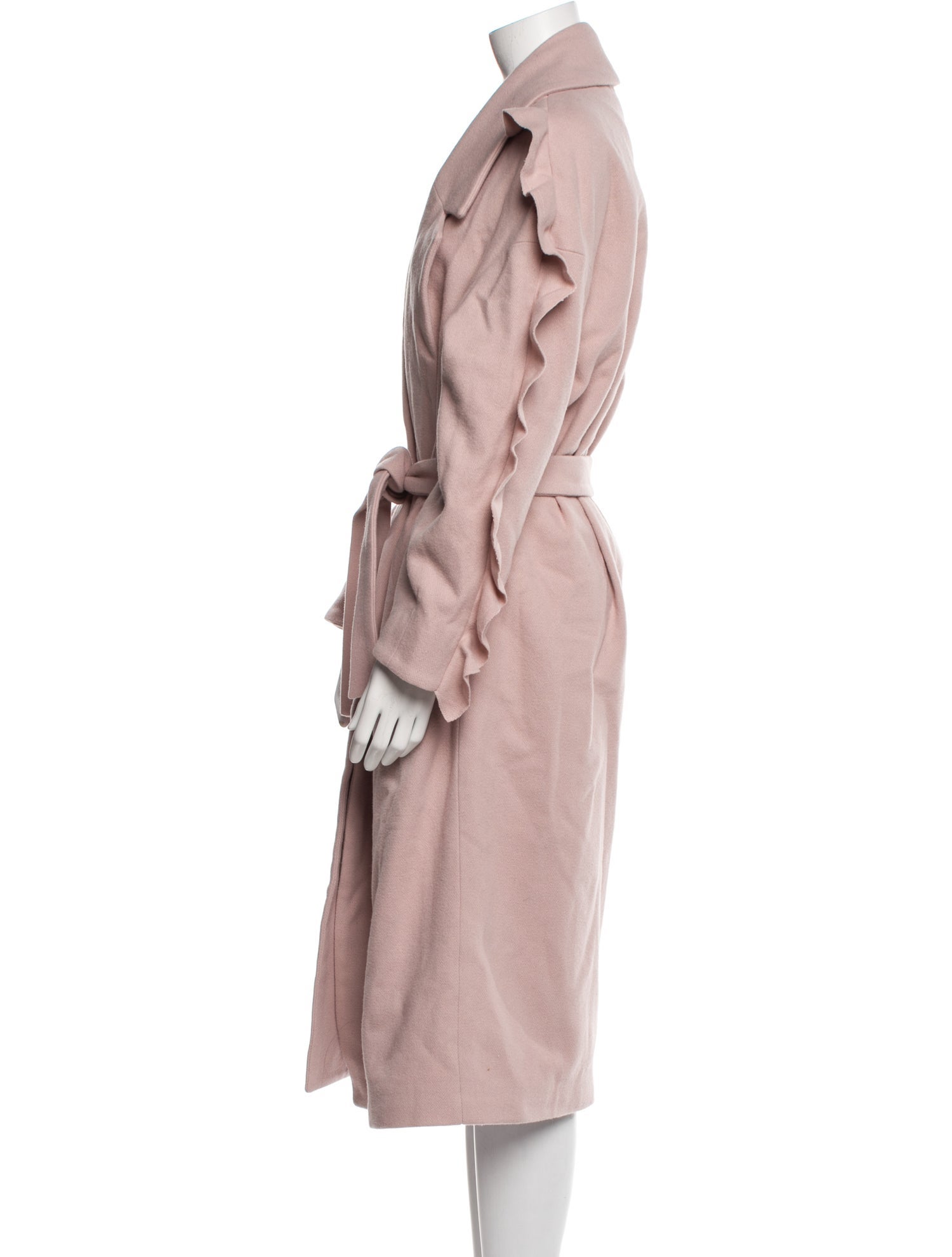 Mother of Pearl Wool Trench Coat