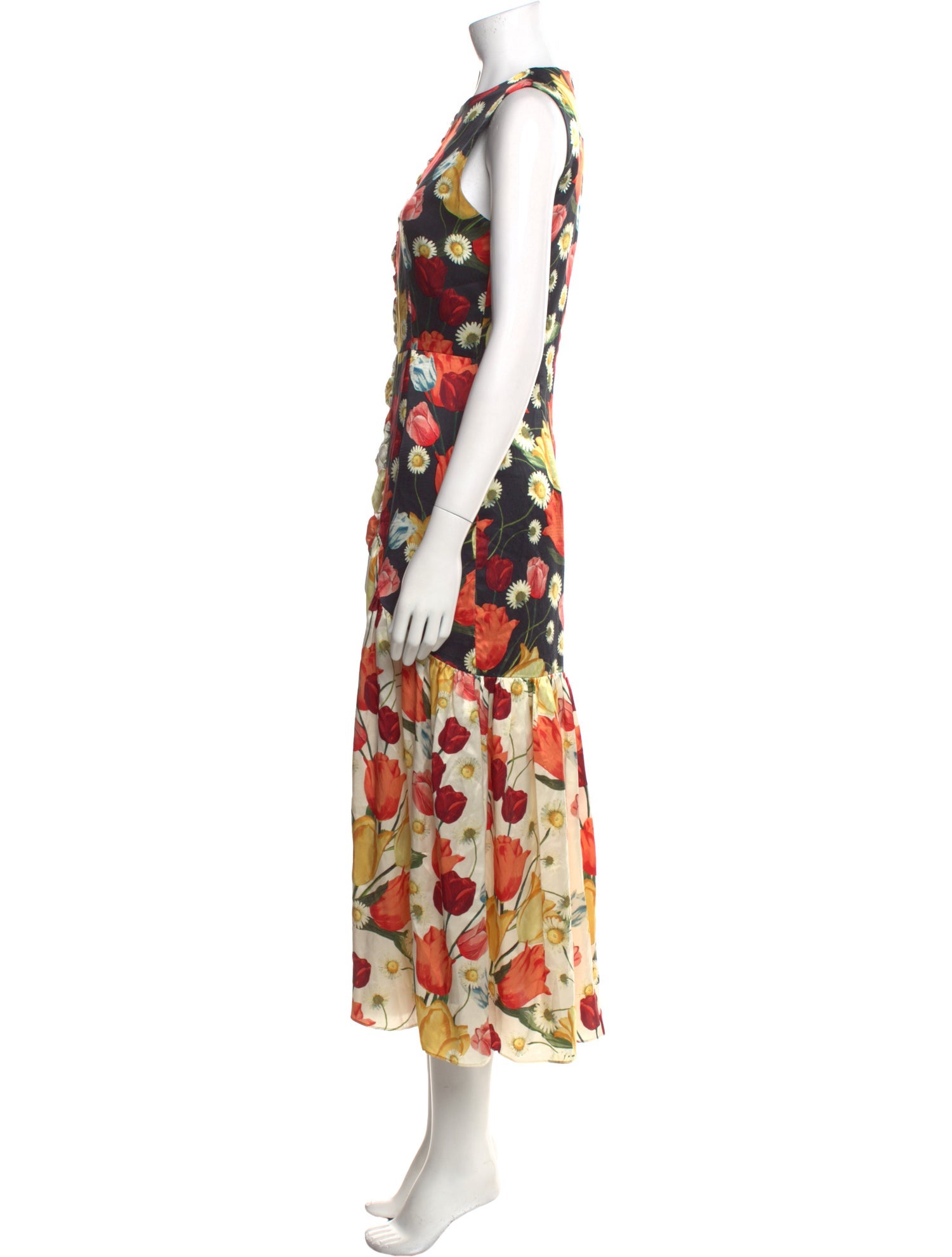 Mother of Pearl Floral Print Long Dress