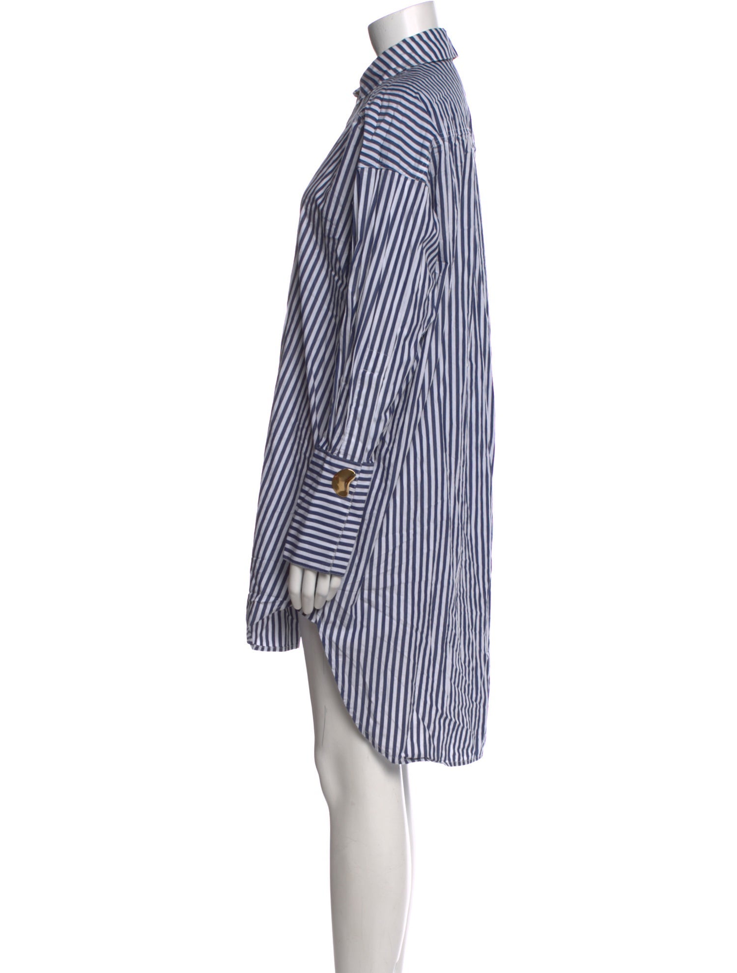 Mother of Pearl Striped Knee-Length Dress