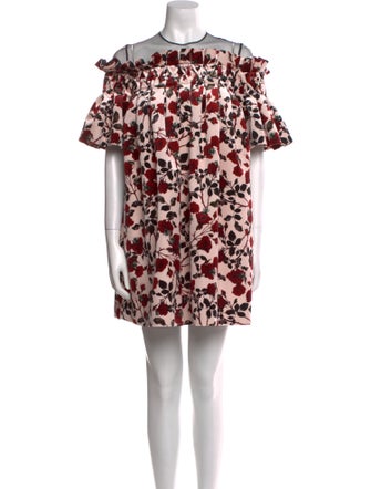 Mother of Pearl Floral Print Mini Dress