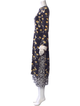 Mother of Pearl Floral Print Long Dress