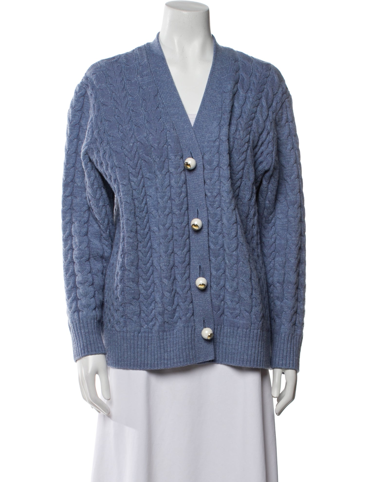 Mother of Pearl Wool V-Neck Sweater