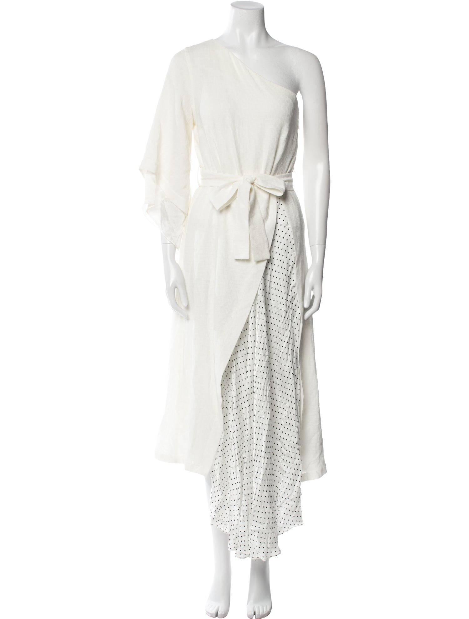 Mother of Pearl One-Shoulder Midi Length Dress